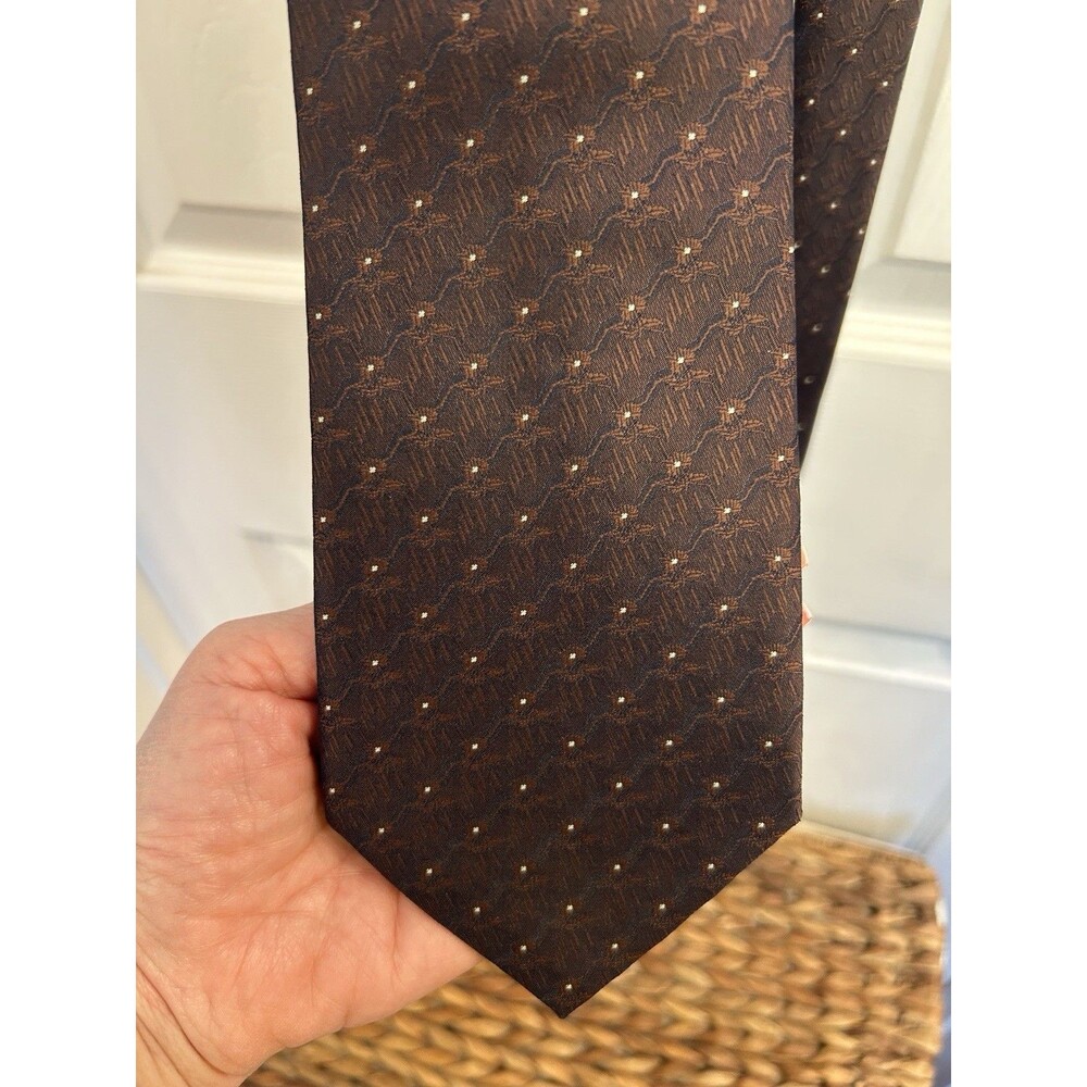 KAI LONG Men’s Necktie 100% Silk Handmade Red/Blue with Dots